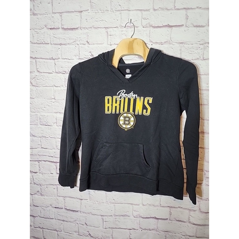 NHL Boston Bruins Unisex Black Hoodie Sweatshirt 2XL Official Hand Warmer Pocket